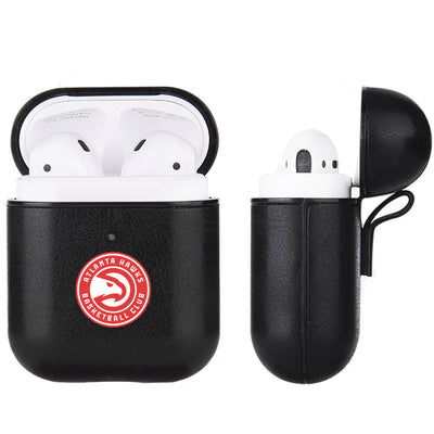 Atlanta Hawks Black Apple Air Pod Leather Case