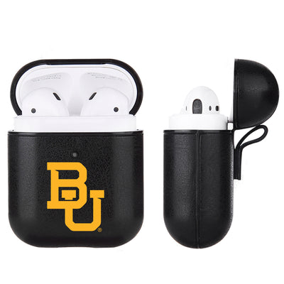 Baylor Bears Primary Mark design Black Apple Air Pod Leather Case