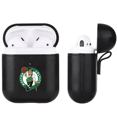 Boston Celtics Black Apple Air Pod Leather Case