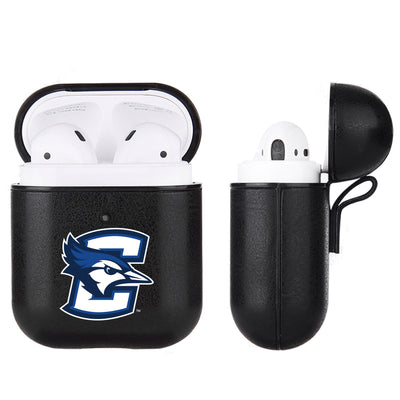 Creighton University Bluejays Primary Mark design Black Apple Air Pod Leather Case