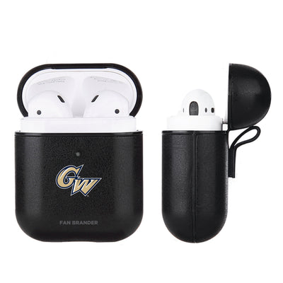 George Washington Colonials Primary Mark design Black Apple Air Pod Leather Case