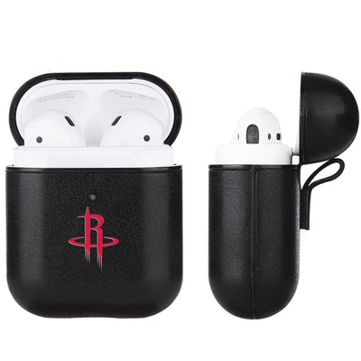 Houston Rockets Black Apple Air Pod Leather Case