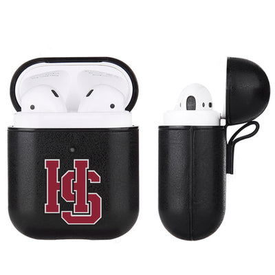Hampden Sydney Primary Mark design Black Apple Air Pod Leather Case