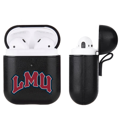 Loyola Marymount University Lions Primary Mark design Black Apple Air Pod Leather Case