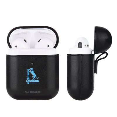 Spelman College Jaguars Primary Mark design Black Apple Air Pod Leather Case