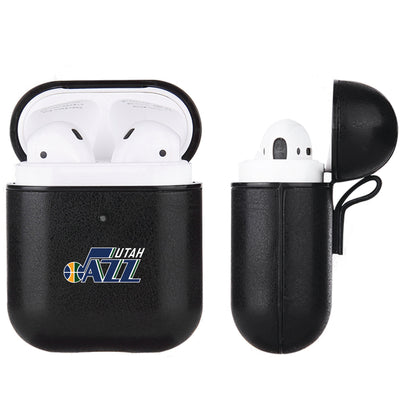 Utah Jazz Black Apple Air Pod Leather Case