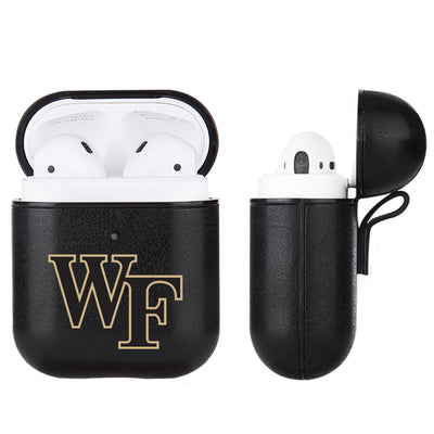 Wake Forest Demon Deacons Primary Mark design Black Apple Air Pod Leather Case