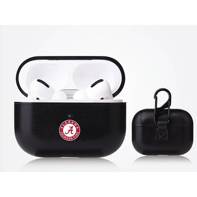 Alabama Crimson Tide Primary Mark design Black Apple Air Pod Pro Leatherette