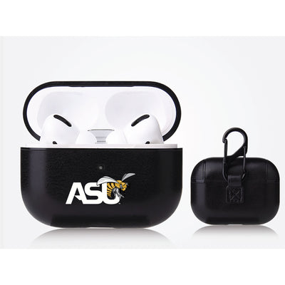 Alabama State Hornets Primary Mark design Black Apple Air Pod Pro Leatherette