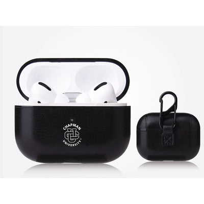 Chapman Univ Panthers Primary Mark design Black Apple Air Pod Pro Leatherette