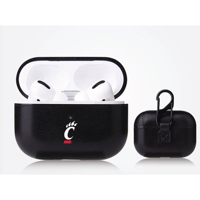 Cincinnati Bearcats Primary Mark design Black Apple Air Pod Pro Leatherette