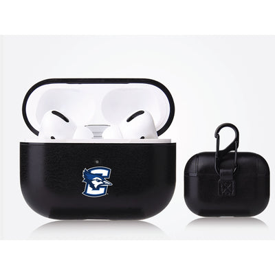 Creighton University Bluejays Primary Mark design Black Apple Air Pod Pro Leatherette