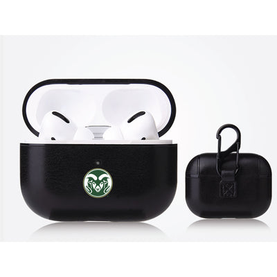 Colorado State Rams Primary Mark design Black Apple Air Pod Pro Leatherette