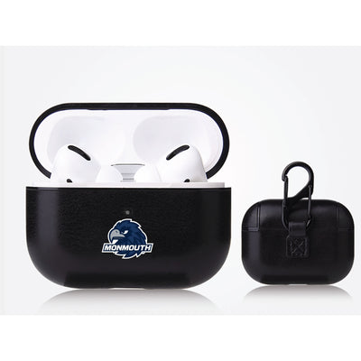 Monmouth Hawks Primary Mark design Black Apple Air Pod Pro Leatherette
