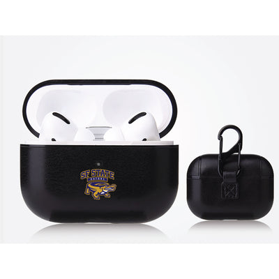 San Francisco State U Gators Primary Mark design Black Apple Air Pod Pro Leatherette