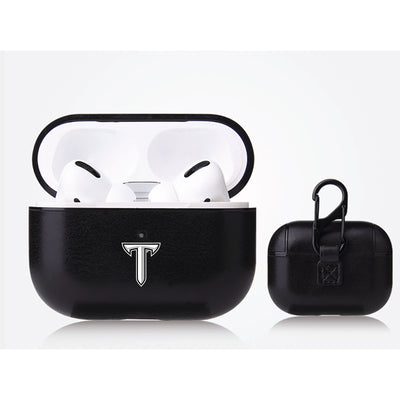 Troy Trojans Primary Mark design Black Apple Air Pod Pro Leatherette