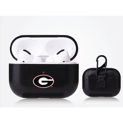 Georgia Bulldogs Primary Mark design Black Apple Air Pod Pro Leatherette