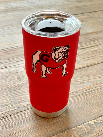 UGA "Retro Dawg" Tumbler - Red Powder Coated