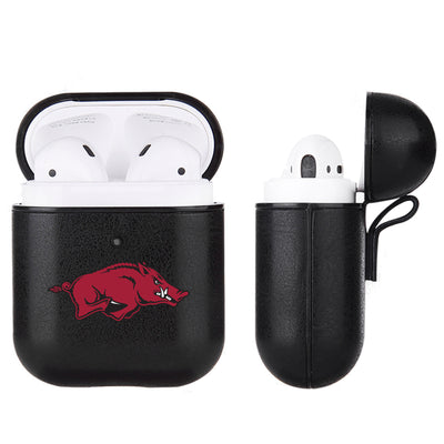 Arkansas Razorbacks Primary Mark design Black Apple Air Pod Leather Case