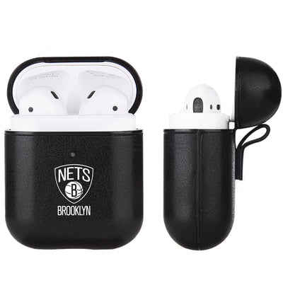 Brooklyn Nets Black Apple Air Pod Leather Case