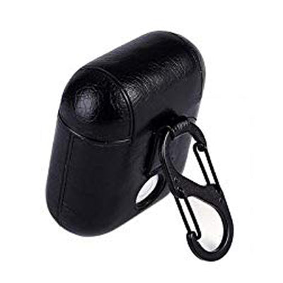 UNC Tar Heels Primary Mark design Black Apple Air Pod Leather Case