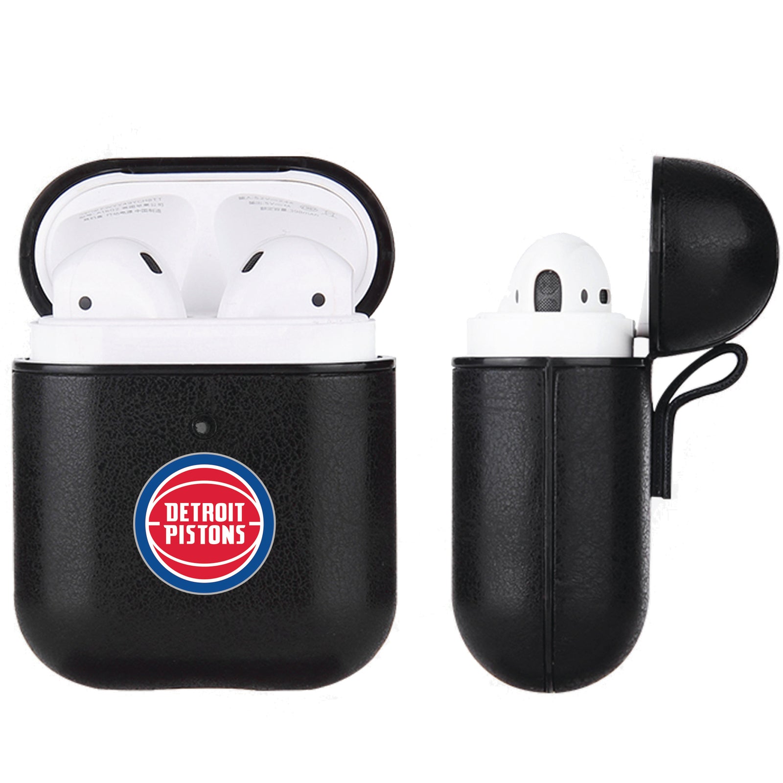 Detroit Pistons Black Apple Air Pod Leather Case