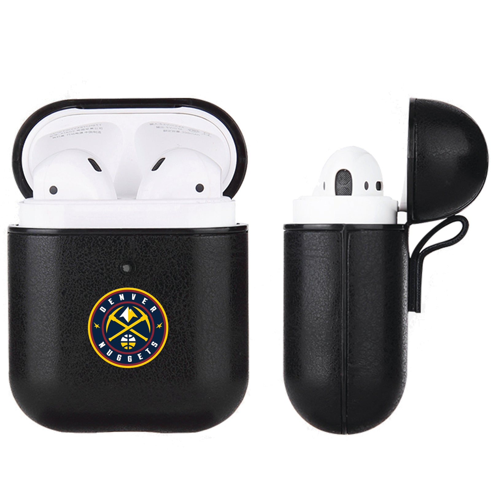 Denver Nuggets Black Apple Air Pod Leather Case