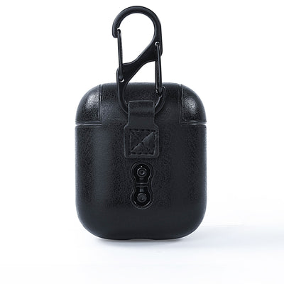 Gonzaga Bulldogs Primary Mark design Black Apple Air Pod Leather Case