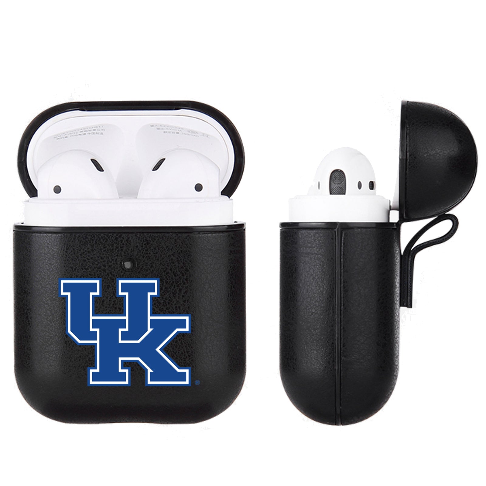 Kentucky Wildcats Primary Mark design Black Apple Air Pod Leather Case