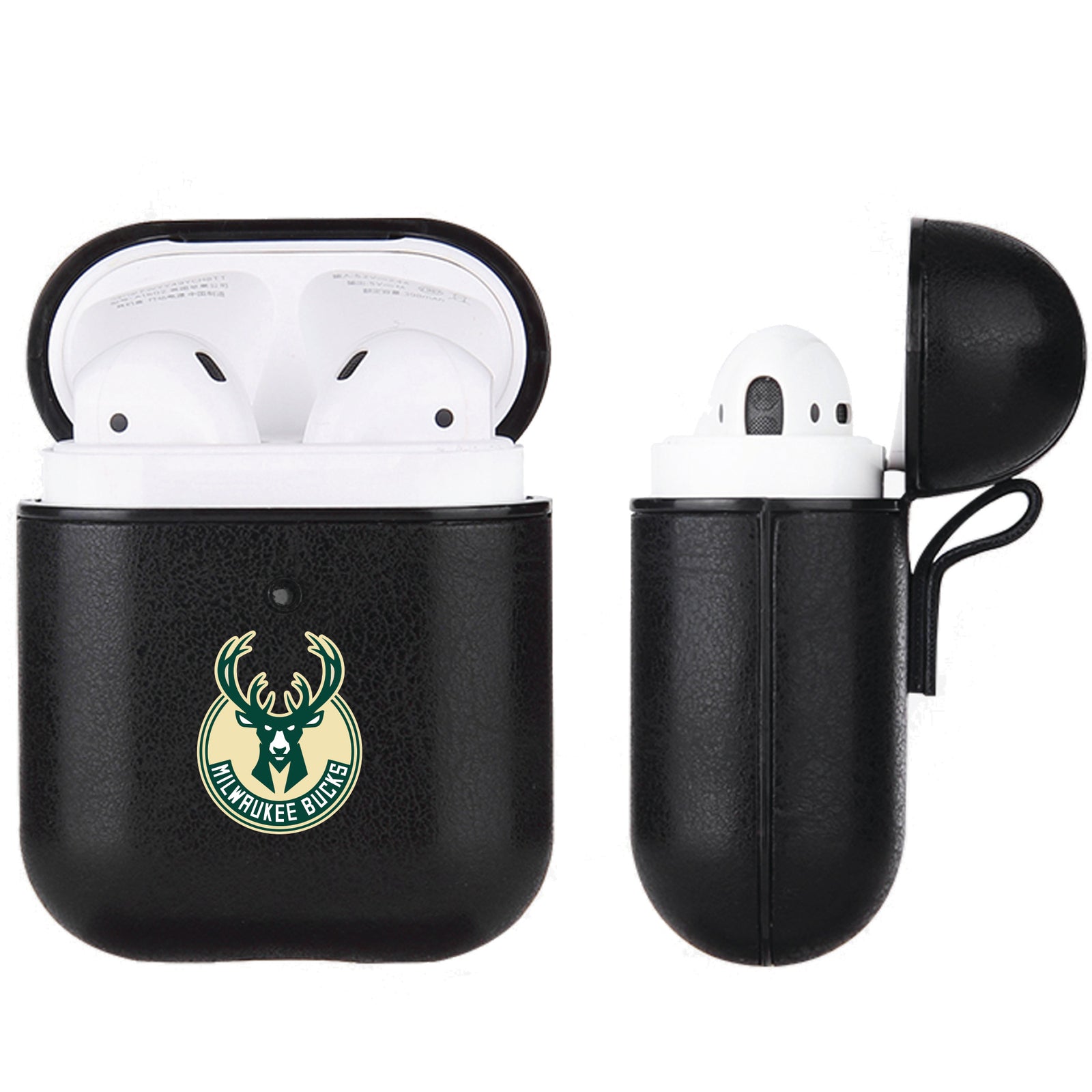 Milwaukee Bucks Black Apple Air Pod Leather Case