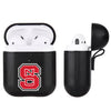 NC State Wolfpack Primary Mark design Black Apple Air Pod Leather Case