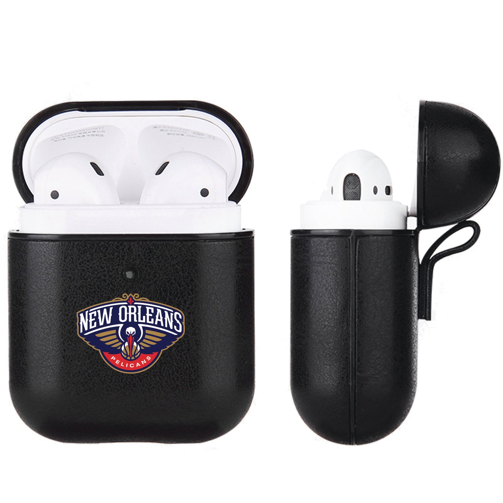 New Orleans Pelicans Black Apple Air Pod Leather Case
