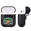 Ohio University Bobcats Primary Mark design Black Apple Air Pod Leather Case