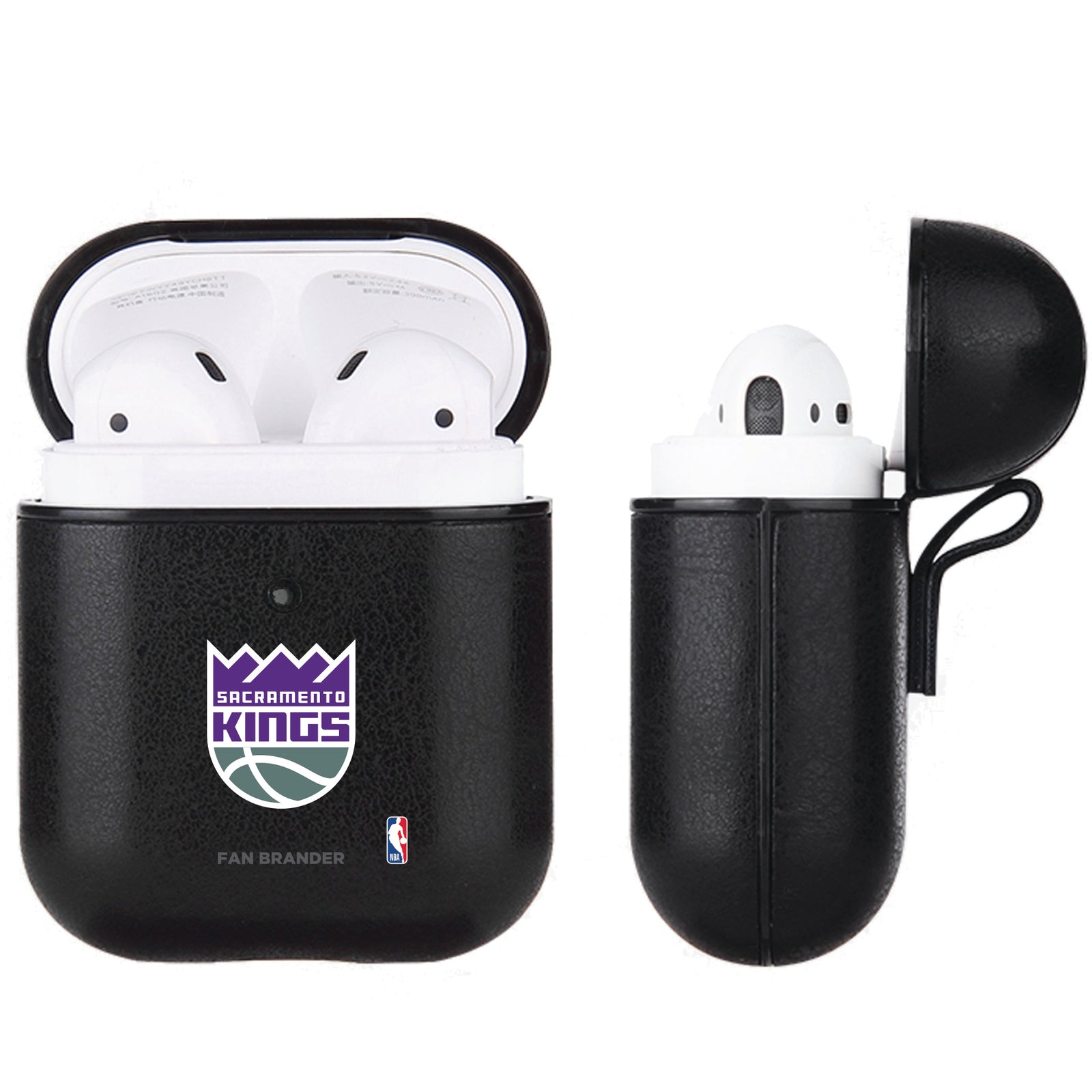 Sacramento Kings Black Apple Air Pod Leather Case