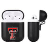 Texas Tech Red Raiders Primary Mark design Black Apple Air Pod Leather Case