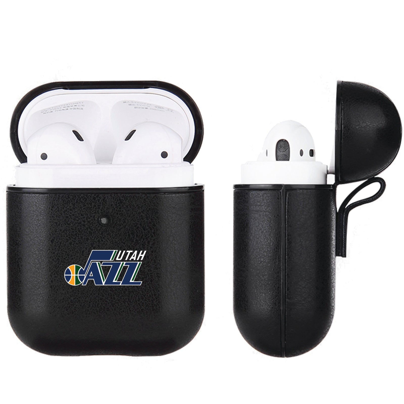 Utah Jazz Black Apple Air Pod Leather Case