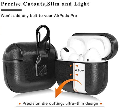 Syracuse Orange Primary Mark design Black Apple Air Pod Pro Leatherette