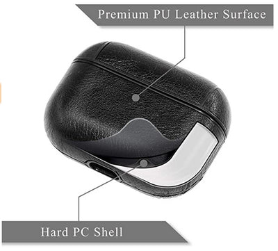 Tennessee Vols Primary Mark design Black Apple Air Pod Pro Leatherette