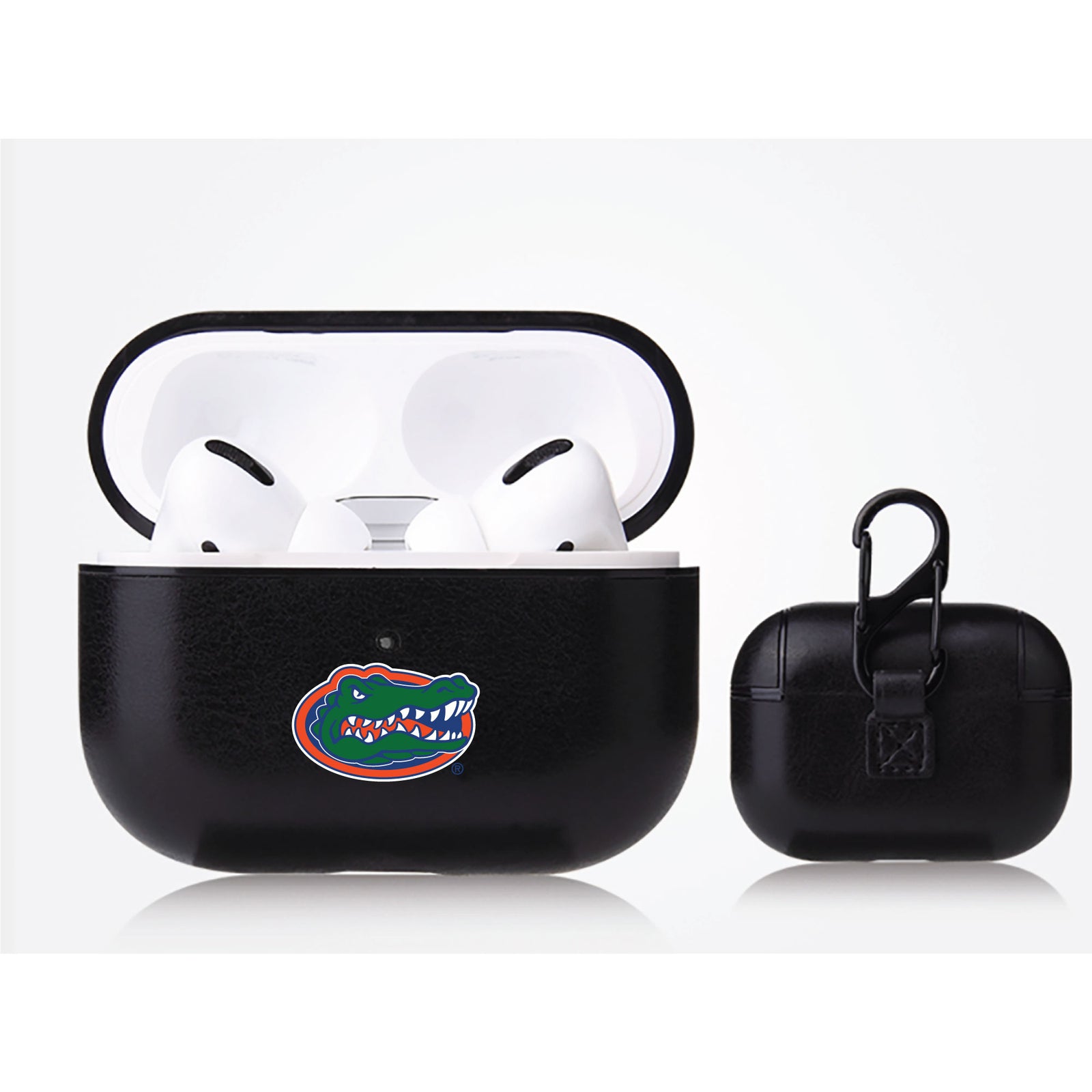 Florida Gators Primary Mark design Black Apple Air Pod Pro Leatherette