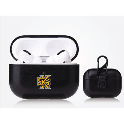 Kennesaw State Owls Primary Mark design Black Apple Air Pod Pro Leatherette
