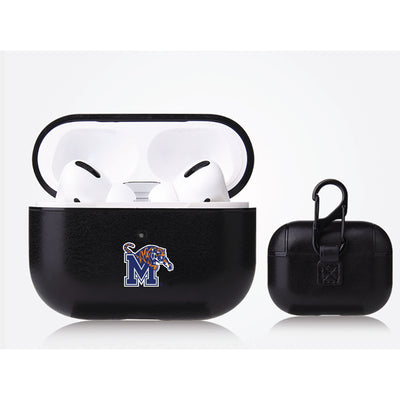 Memphis Tigers Primary Mark design Black Apple Air Pod Pro Leatherette
