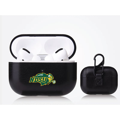 North Dakota State Bison Primary Mark design Black Apple Air Pod Pro Leatherette