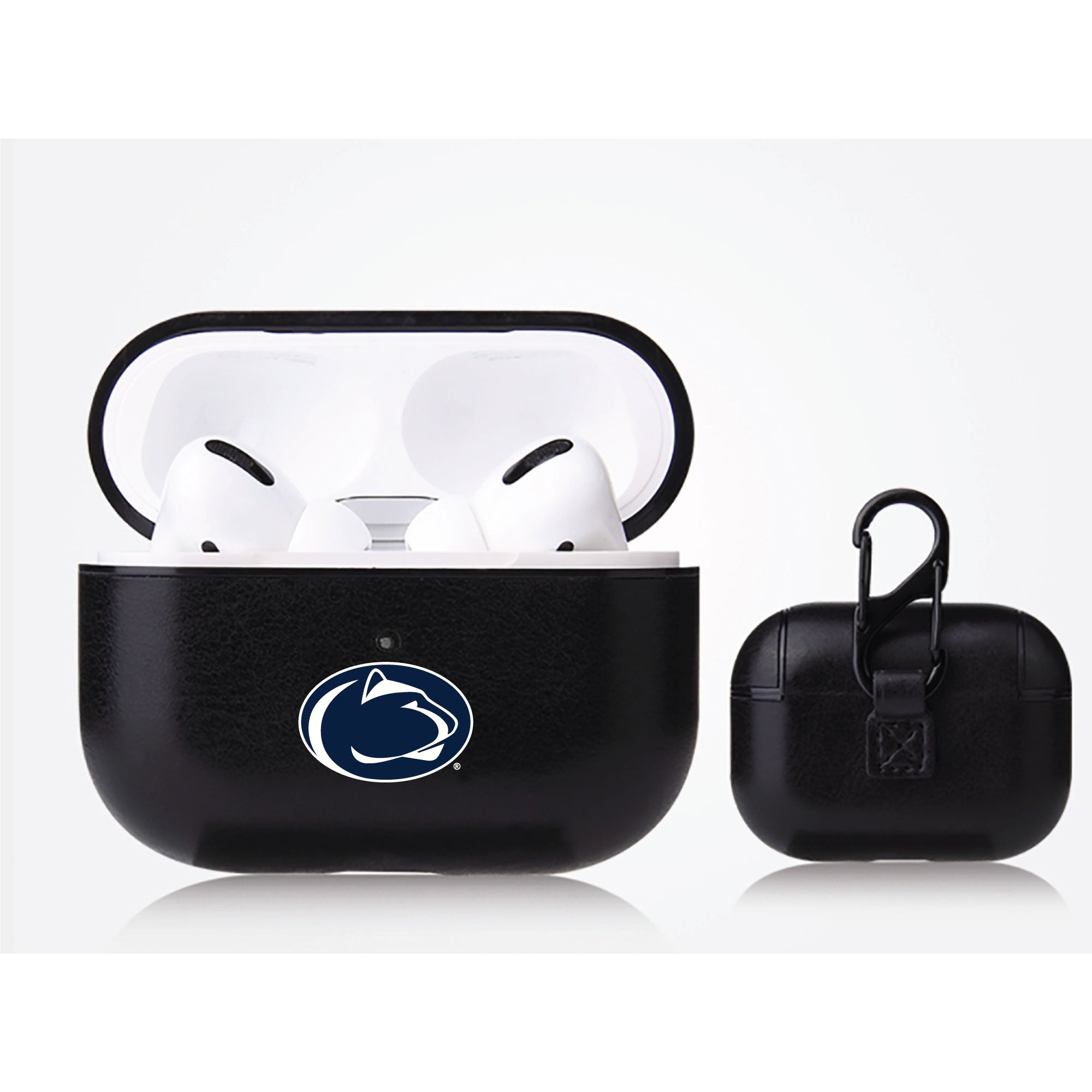 Penn State Nittany Lions Primary Mark design Black Apple Air Pod Pro Leatherette