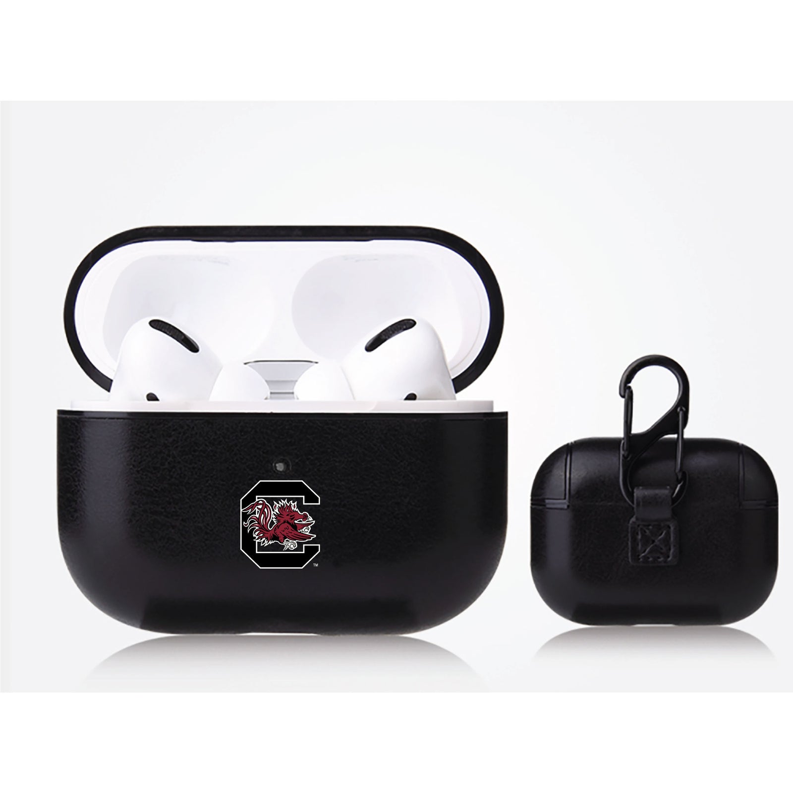South Carolina Gamecocks Primary Mark design Black Apple Air Pod Pro Leatherette