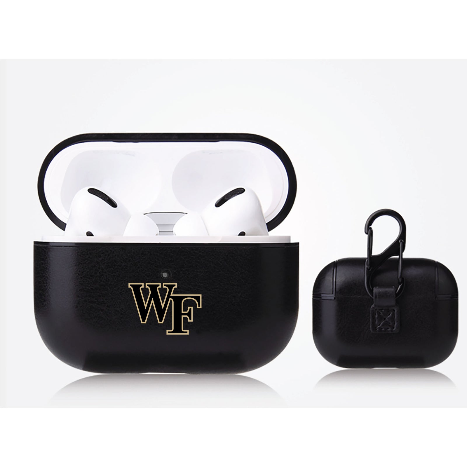 Wake Forest Demon Deacons Primary Mark design Black Apple Air Pod Pro Leatherette