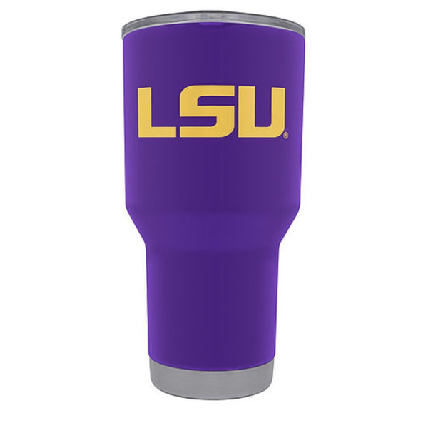 LSU Come At Me Breaux YETI Glitter Wrap Tumbler w/Lid LOGO Crawfish Purple  Gold 