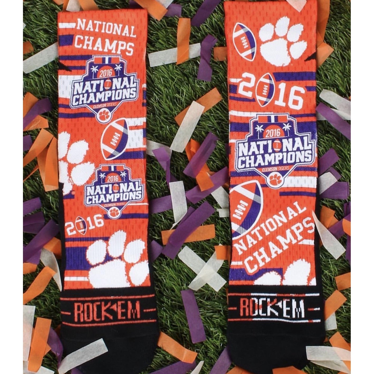 Clemson "We Are The Champions" Socks
