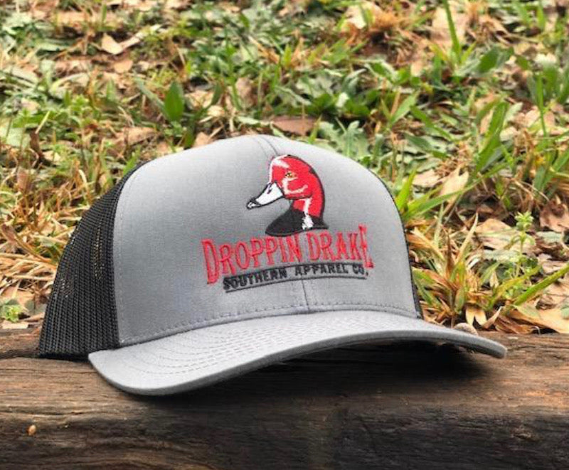 Droppin' Drake Classic Redhead "Gray on Black" Hat