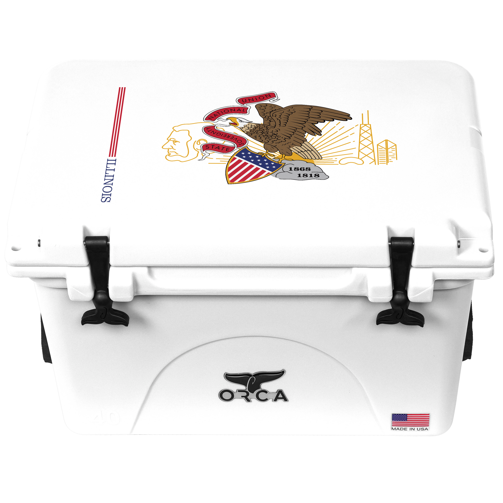Illinois State Pride 40 Quart Cooler by ORCA