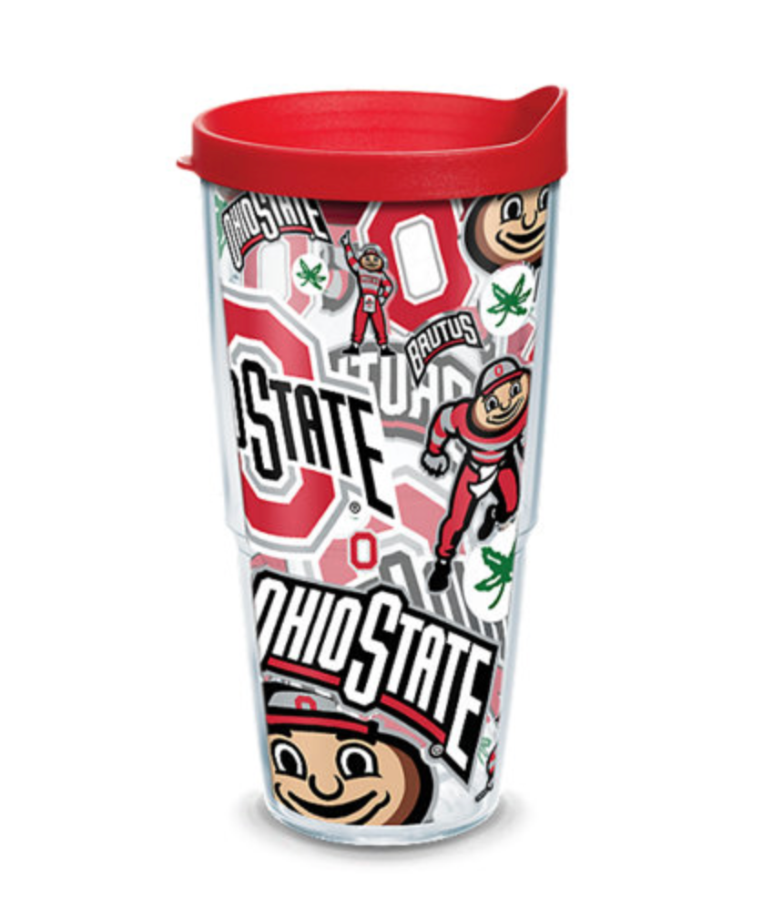 Lids Ohio State Buckeyes 20oz. Stainless Steel with Silicone Wrap Tumbler